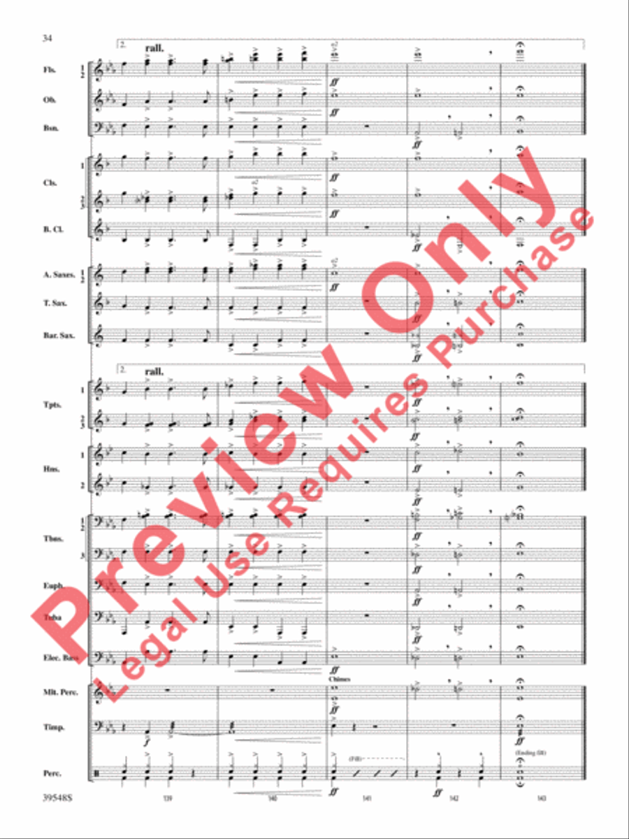The Beatles Remembered Concert Band scores gallery preview page 35