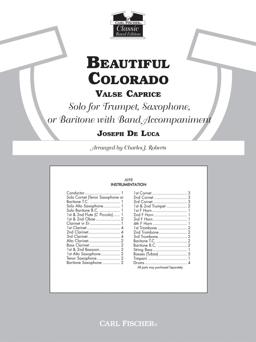 Beautiful Colorado Concert Band scores gallery preview page 1