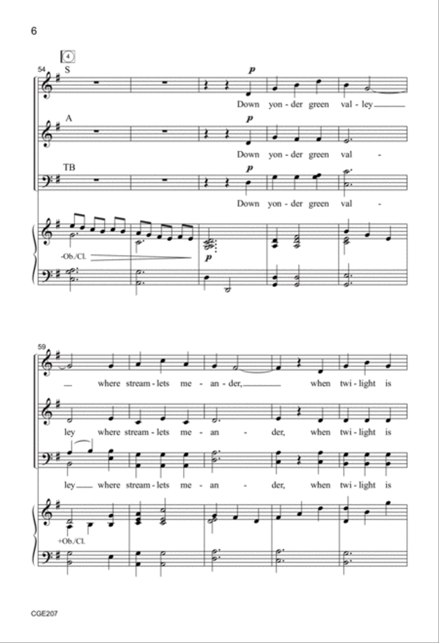 The Ash Grove (SATB) 4-Part scores gallery preview page 6