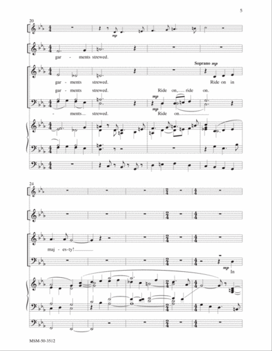 Ride On, Ride On in Majesty 4-Part scores gallery preview page 4