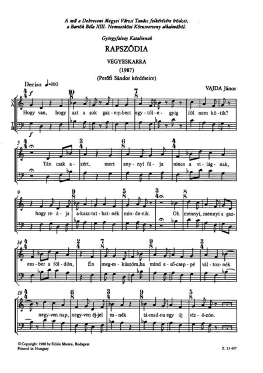 Rapszódia Rapszódia A Cappella scores gallery preview page 2
