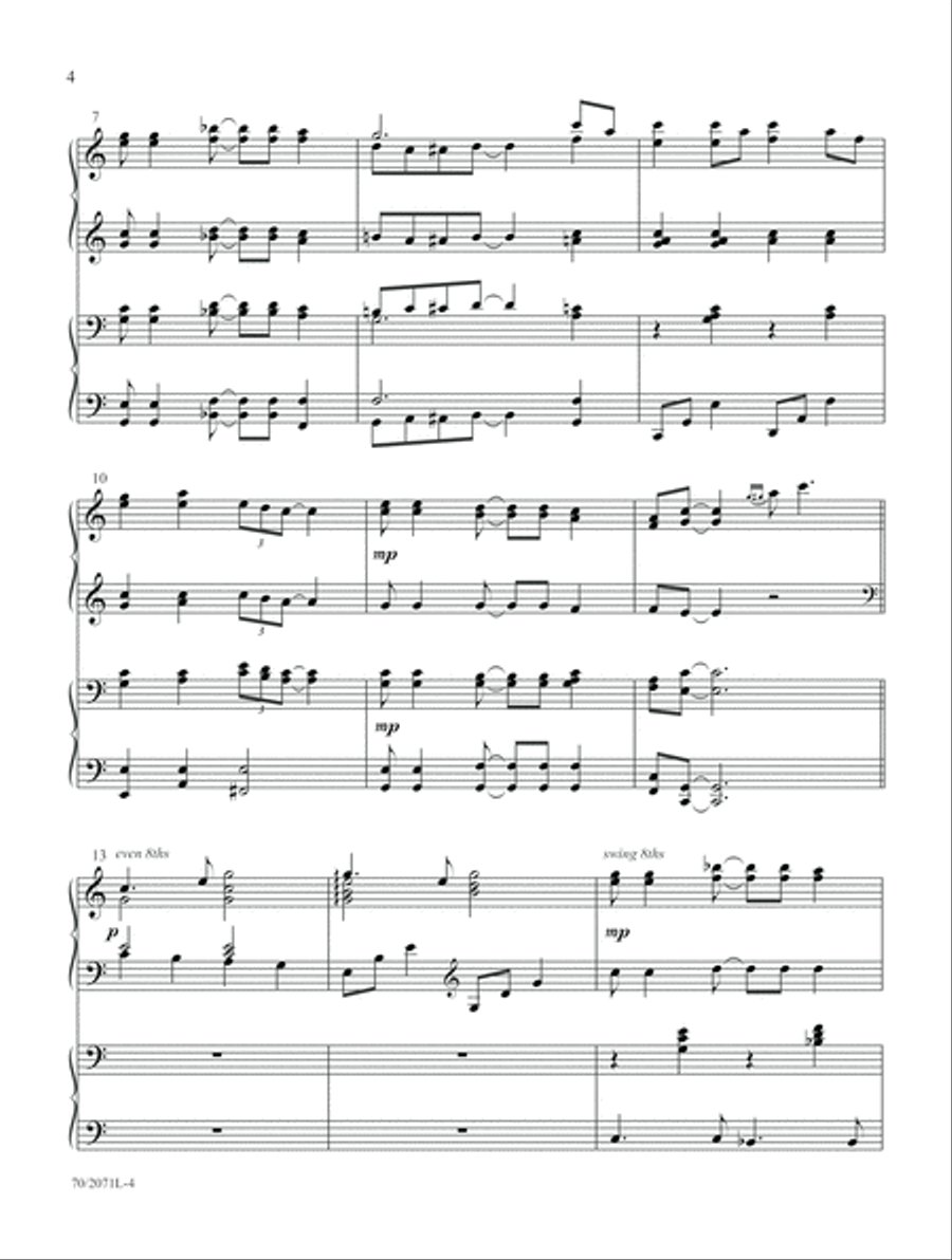 Go, Tell It on the Mountain Piano Duet scores gallery preview page 3
