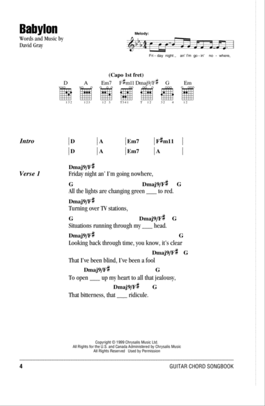 Babylon Babylon Acoustic Guitar scores gallery preview page 1