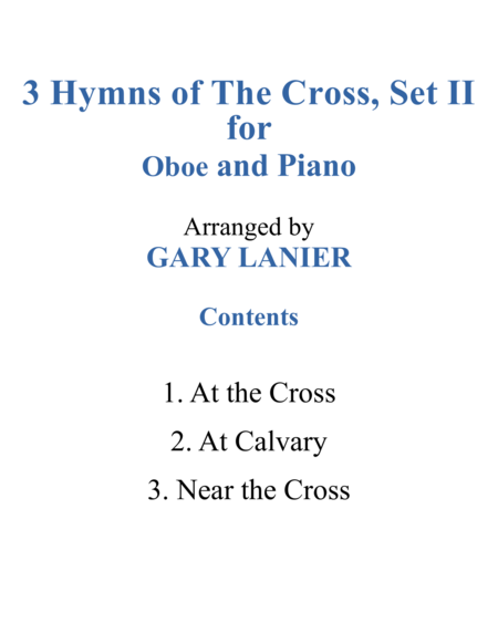 Gary Lanier: 3 HYMNS of THE CROSS, Set II (Duets for Oboe & Piano) image number null