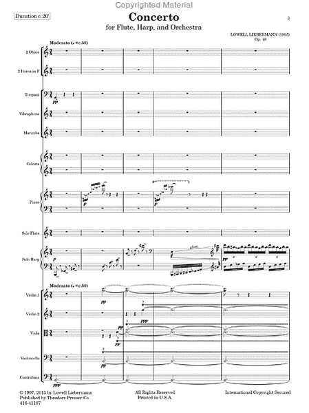 Concerto: Flute, Harp, Orch.