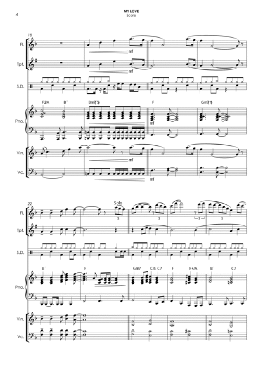 My Love Small Ensemble scores gallery preview page 4