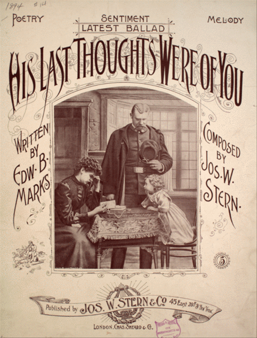Sentiment Latest Ballad. His Last Thoughts Were of You Voice scores gallery preview page 1
