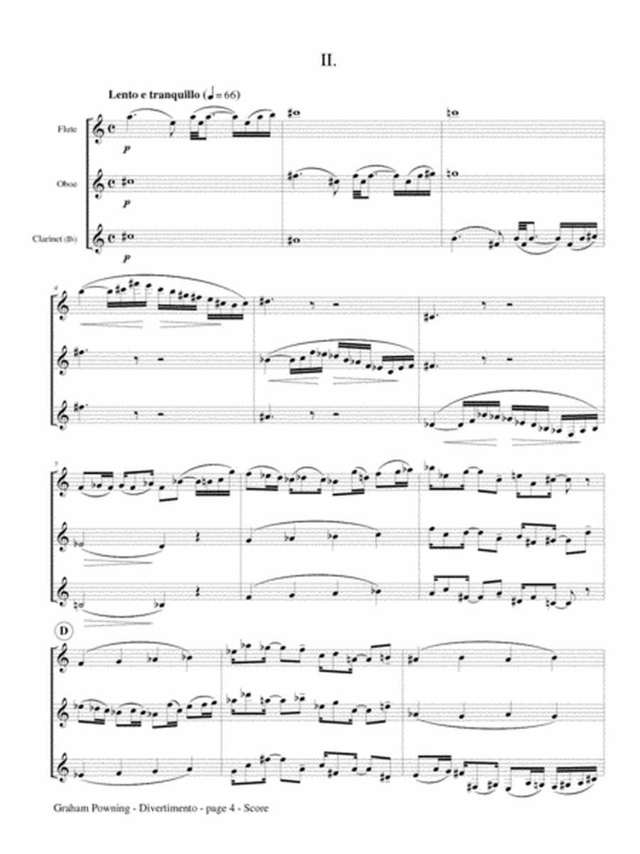 Divertimento for Flute, Oboe, and Clarinet