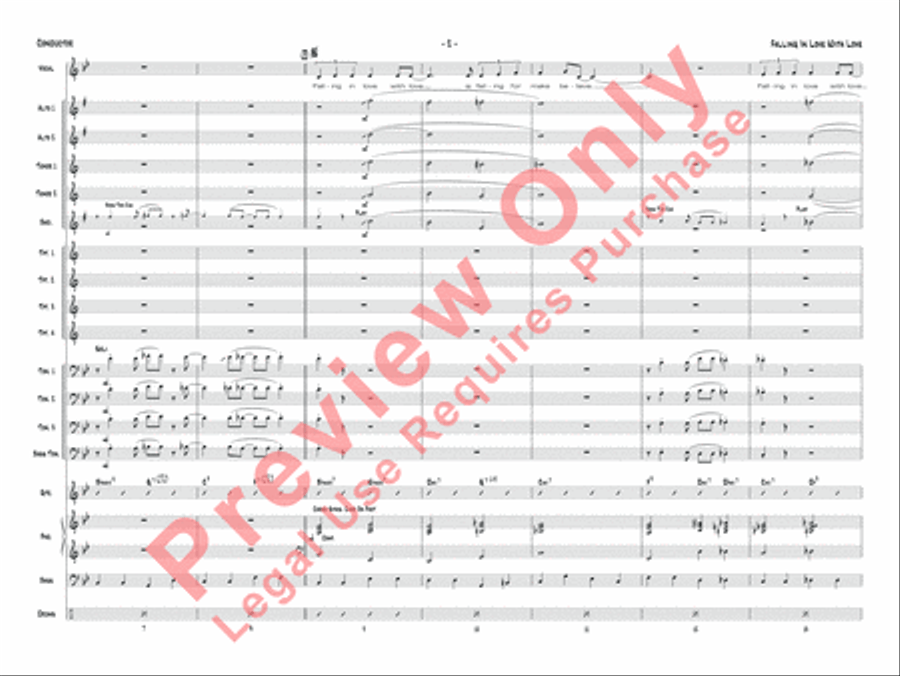 Falling in Love with Love Jazz Ensemble scores gallery preview page 5