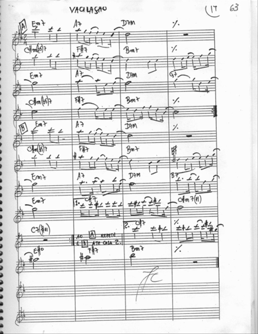 Vacilação Small Ensemble scores gallery preview page 1