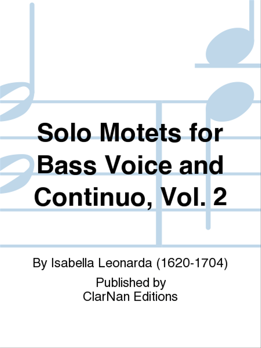 Solo Motets for Bass Voice and Continuo, Vol. 2 Bass Voice scores gallery preview page 1