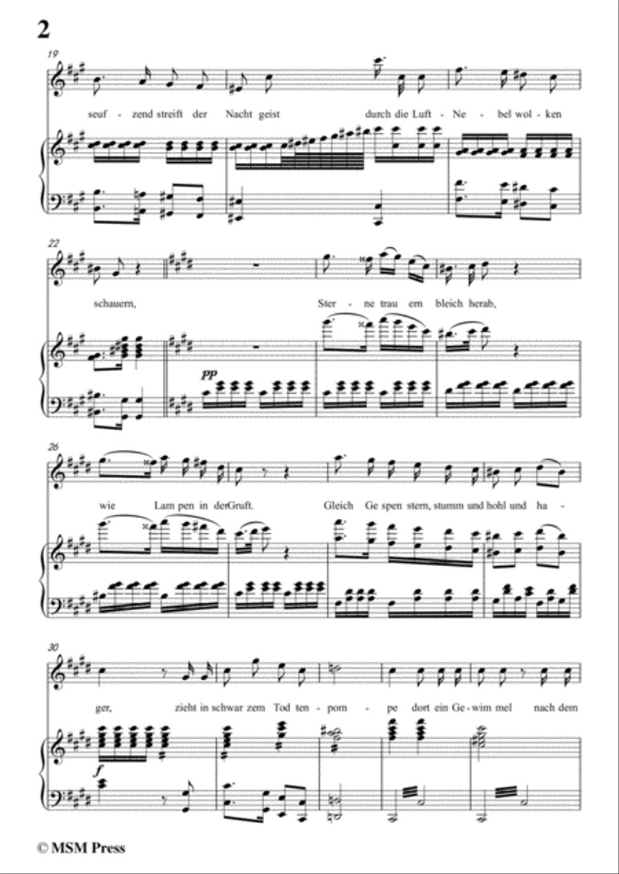 Schubert-Eine Leichenphantasie,D.7,in f sharp minor,for Voice&Piano Voice scores gallery preview page 4