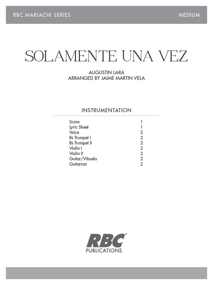 Book cover for Solamente Una Vez