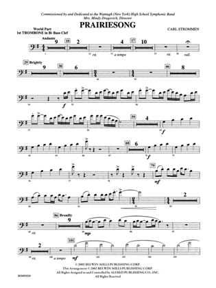 Prairiesong: (wp) 1st B-flat Trombone B.C.