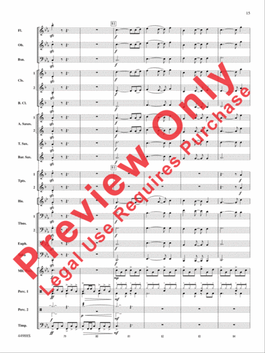 Escape from Dead Raider's Hollow Concert Band scores gallery preview page 16