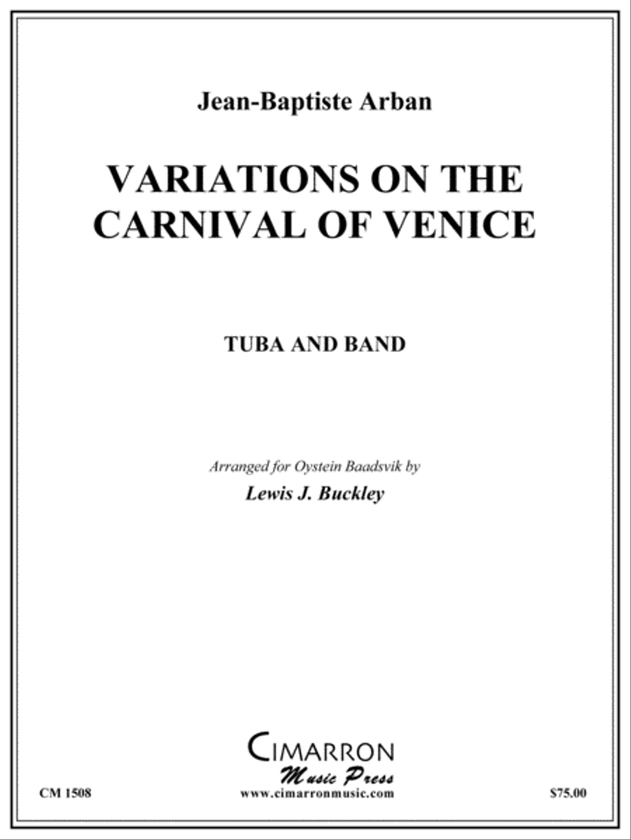 Carnival of Venice Carnival of Venice Tuba scores gallery preview page 1