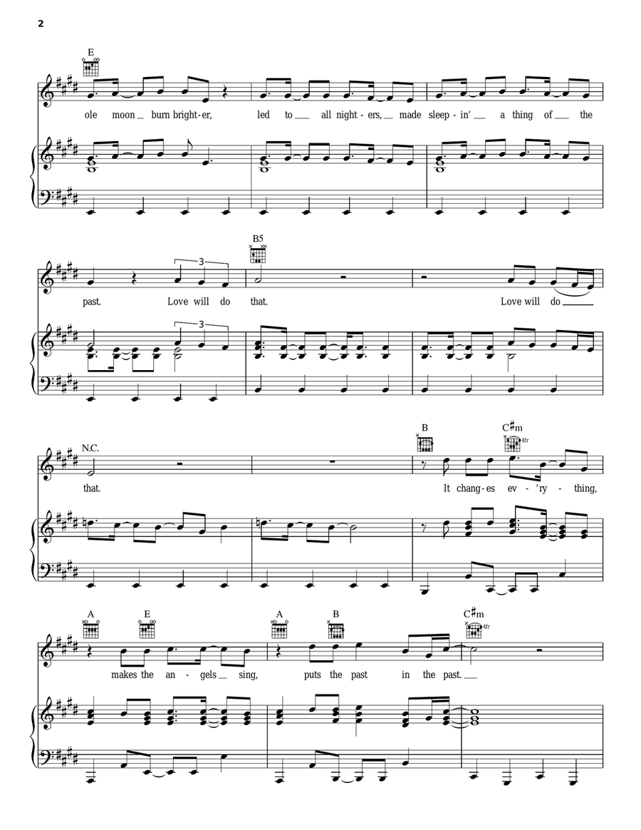 Love Will Do That Love Will Do That Piano, Vocal, Guitar scores gallery preview page 2