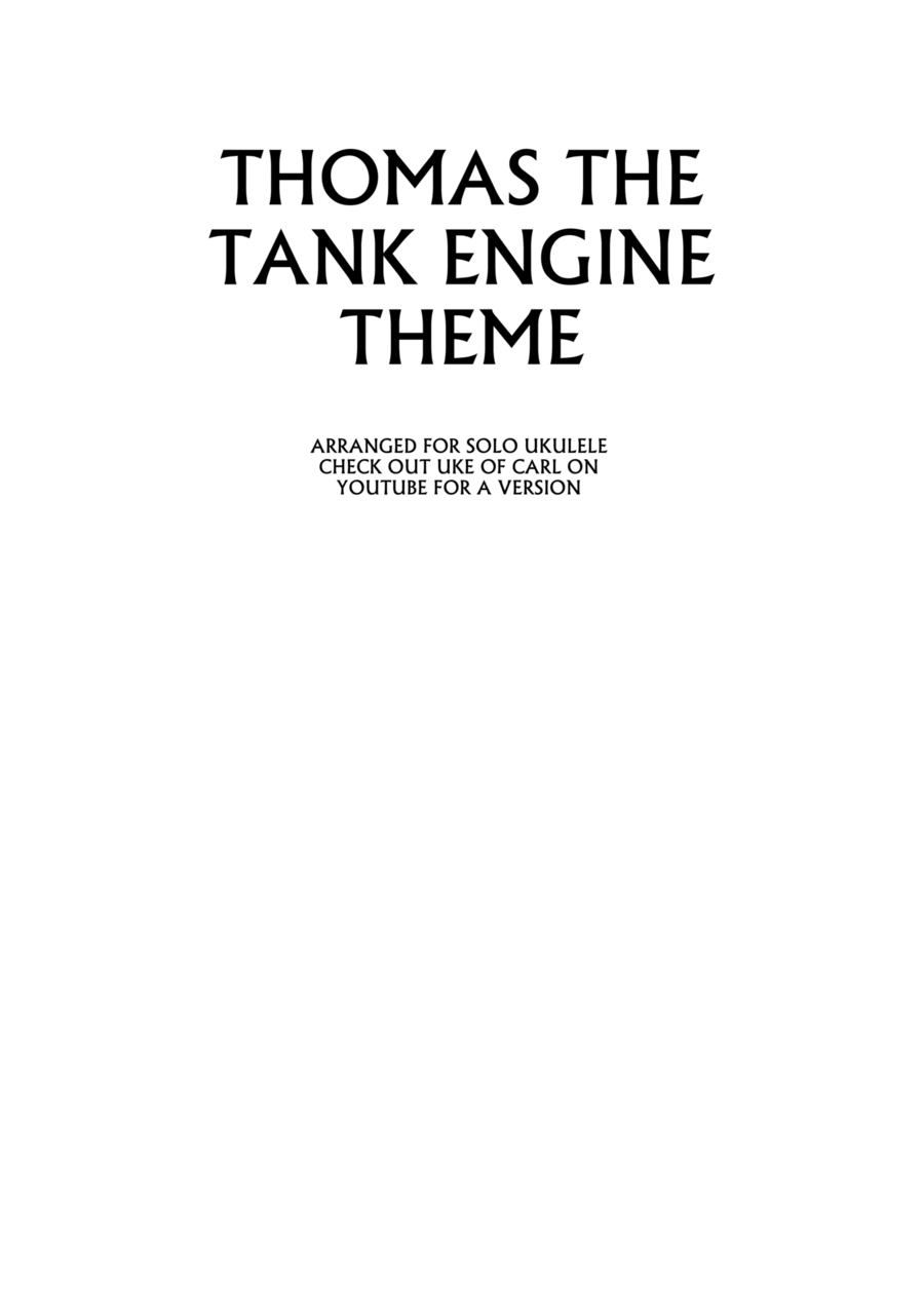 Thomas The Tank Engine Ukulele scores gallery preview page 1