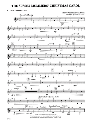 The Sussex Mummers' Christmas Carol: B-flat Contrabass Clarinet