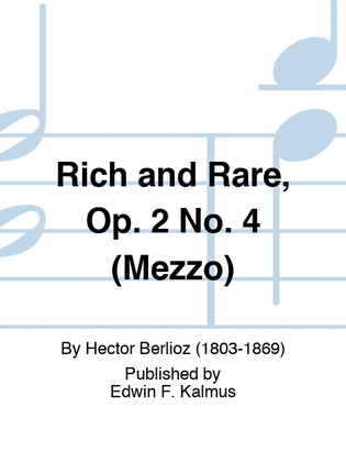 Book cover for Rich and Rare, Op. 2 No. 4 (Mezzo)