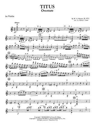 Titus Overture: 1st Violin