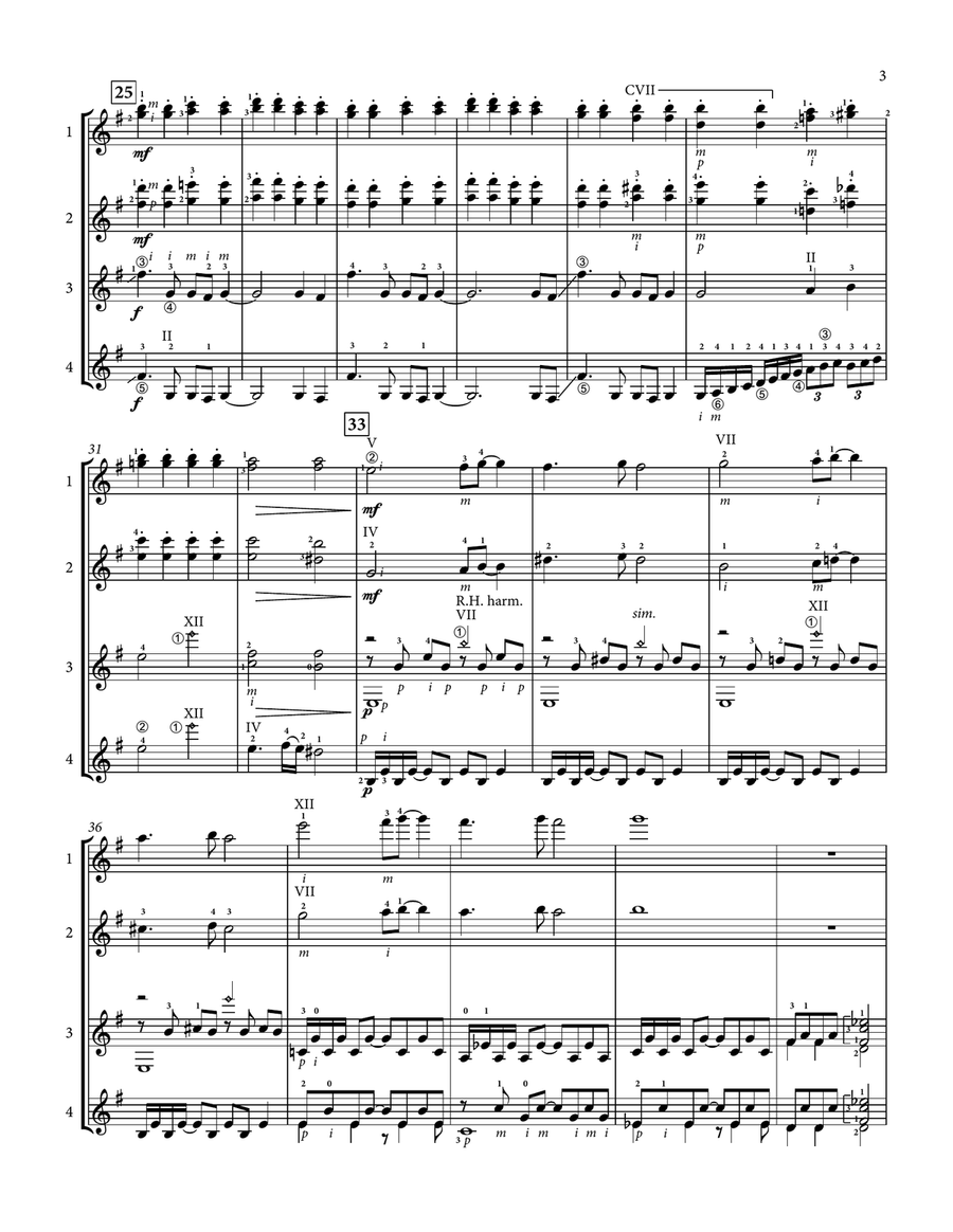 My Funny Valentine Guitar Ensemble scores gallery preview page 4