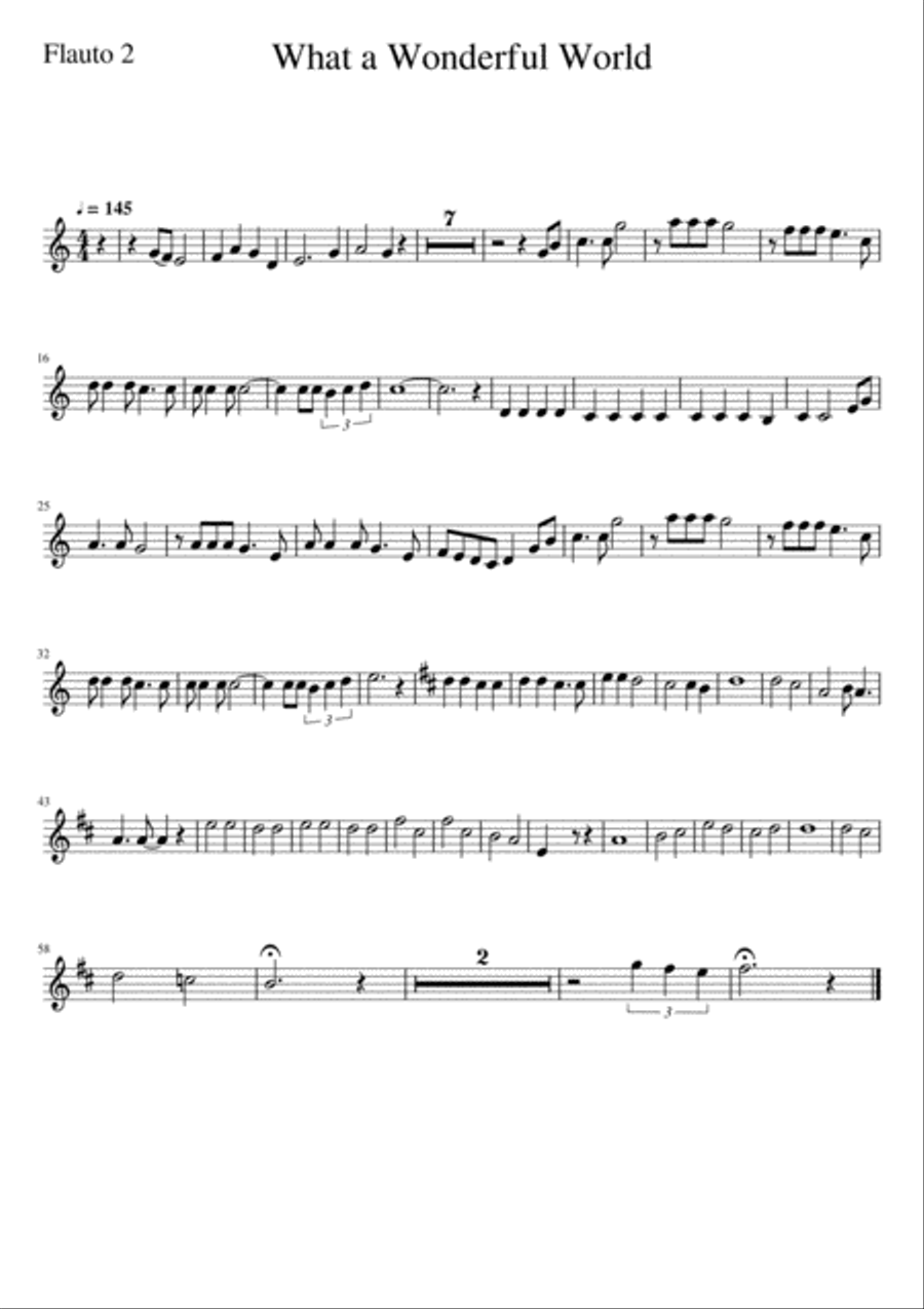 What A Wonderful World Clarinet scores gallery preview page 6