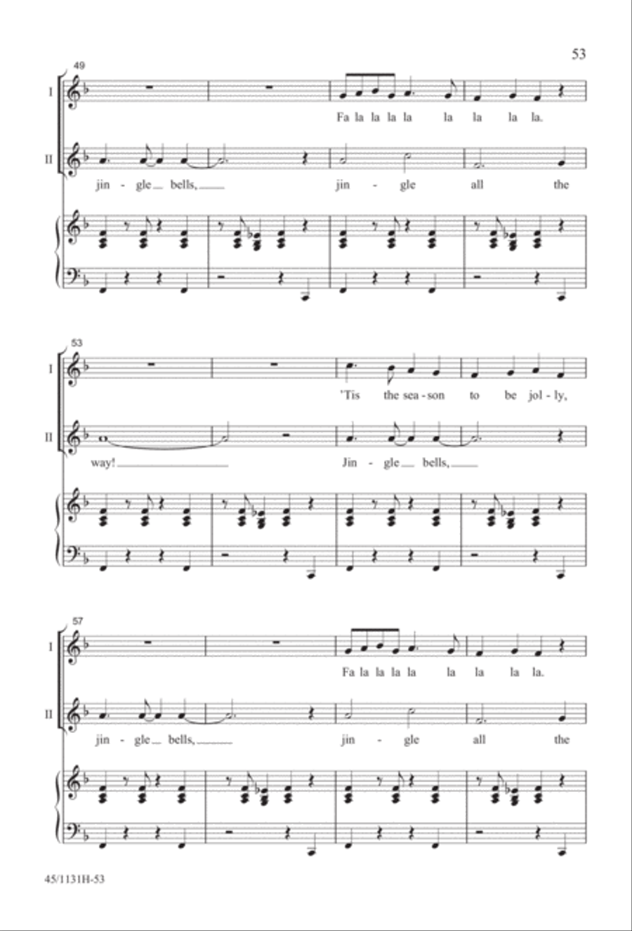 Singable Solutions for Winter Holidays 2-Part scores gallery preview page 53