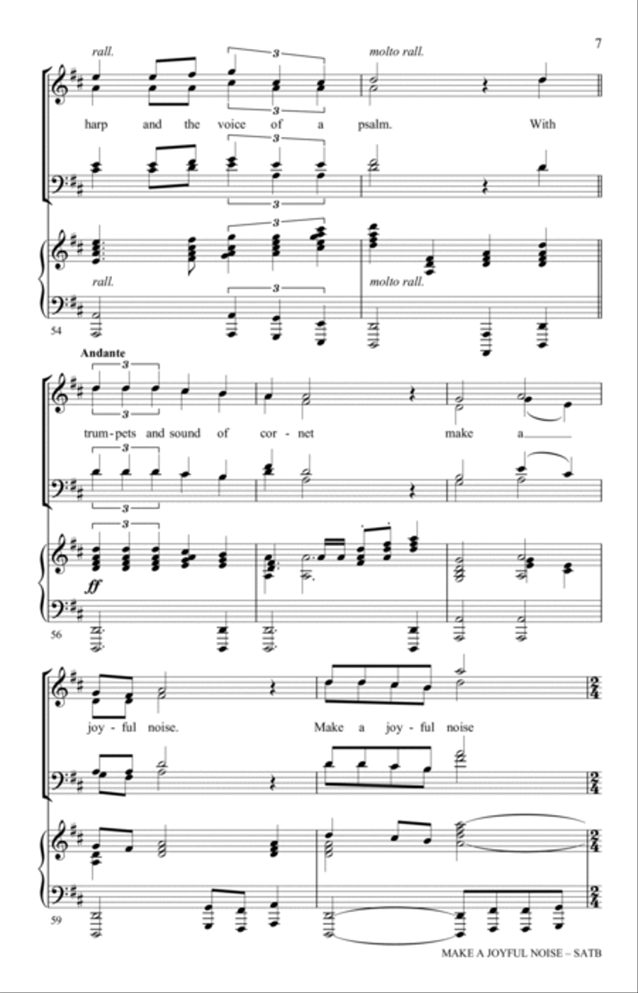 Make A Joyful Noise - The Coronation Anthem (for SATB and Piano) 4-Part scores gallery preview page 7