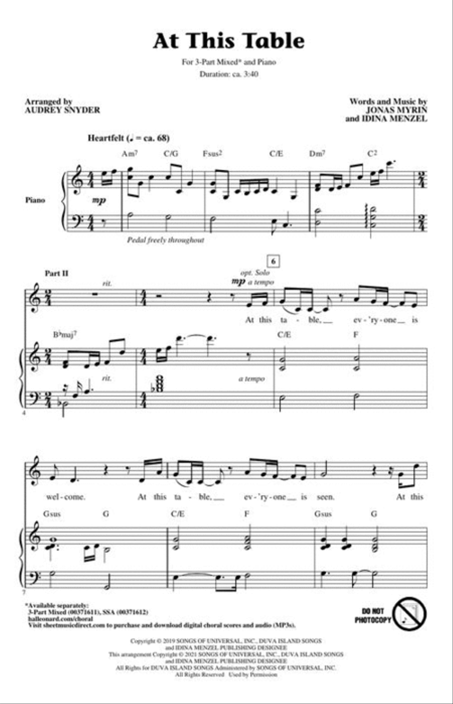 At This Table 3-Part scores gallery preview page 4