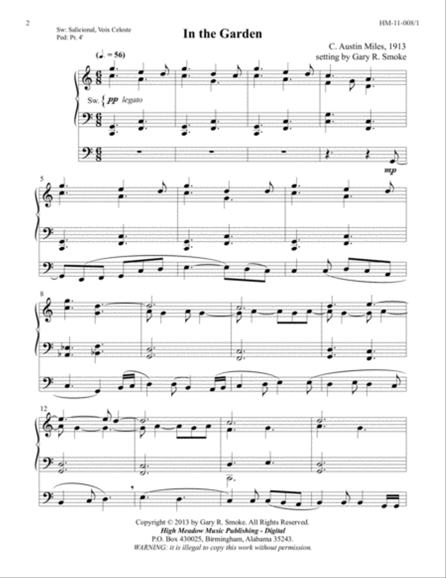 In the Garden In the Garden Organ Solo scores gallery preview page 2