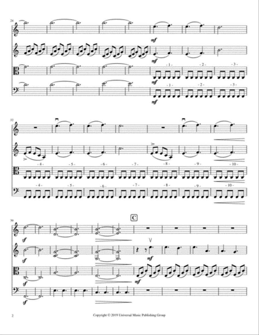 Downton Abbey (theme) Downton Abbey (theme) String Quartet scores gallery preview page 3