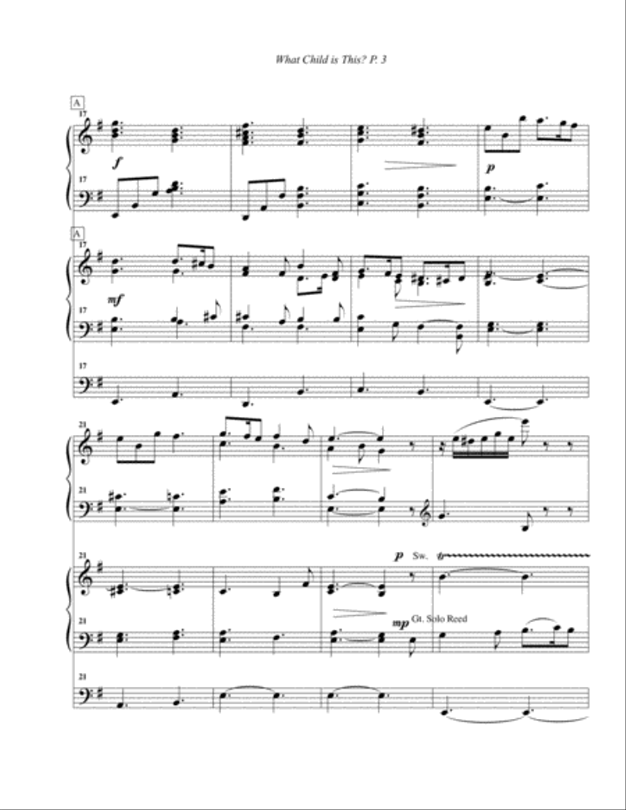 What Child is This?--Piano/Organ.pdf Piano scores gallery preview page 4