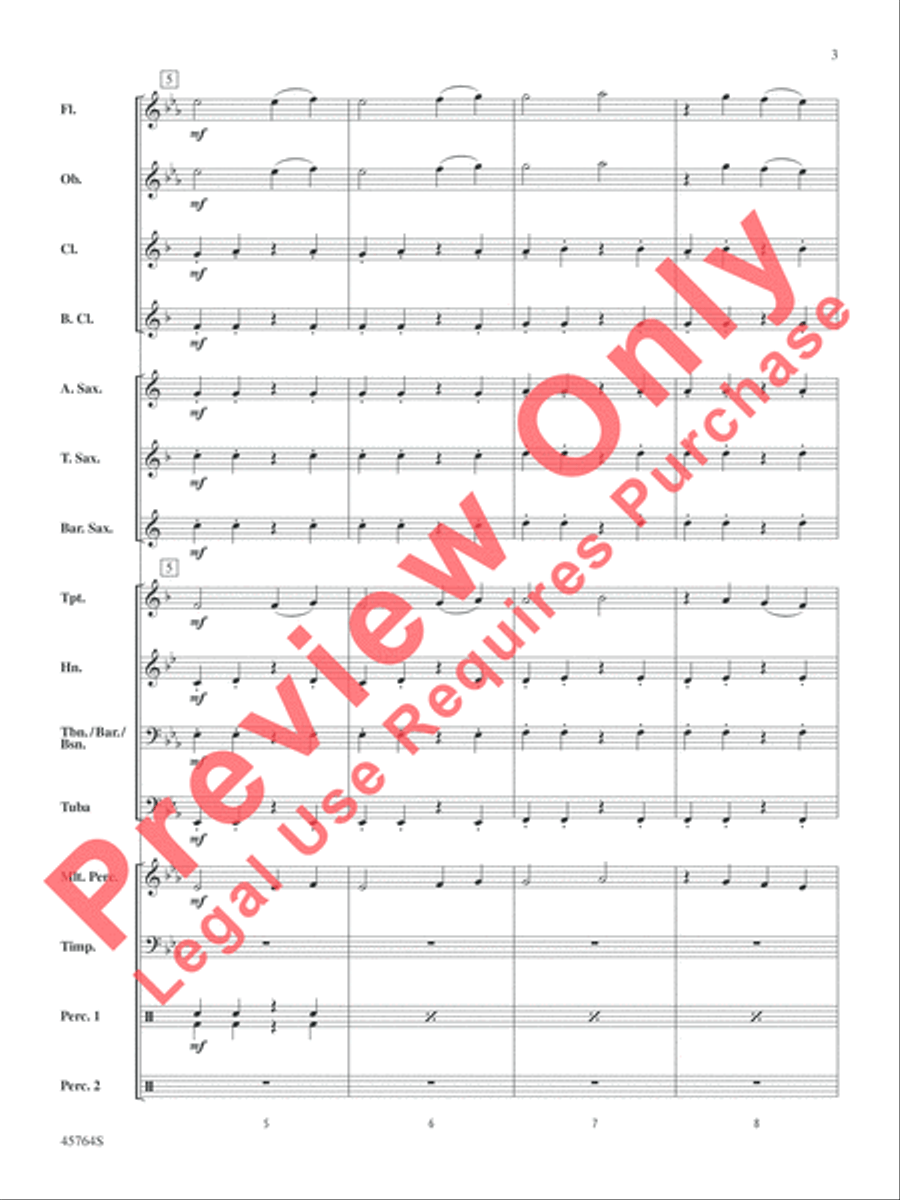 Dawn Over King's Valley Dawn Over King's Valley Concert Band scores gallery preview page 4