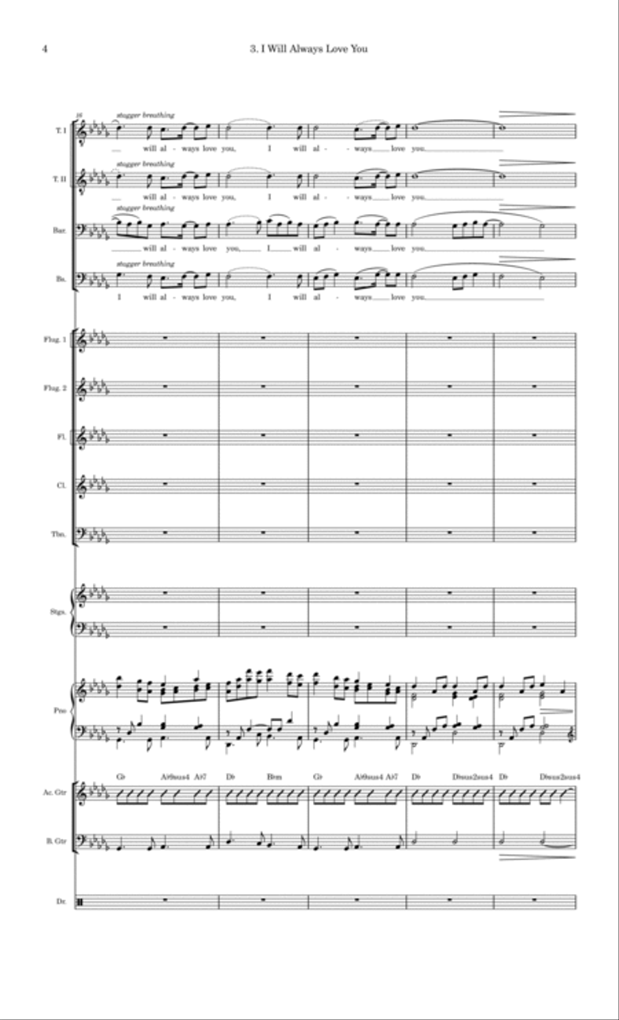 I Will Always Love You Large Ensemble scores gallery preview page 4
