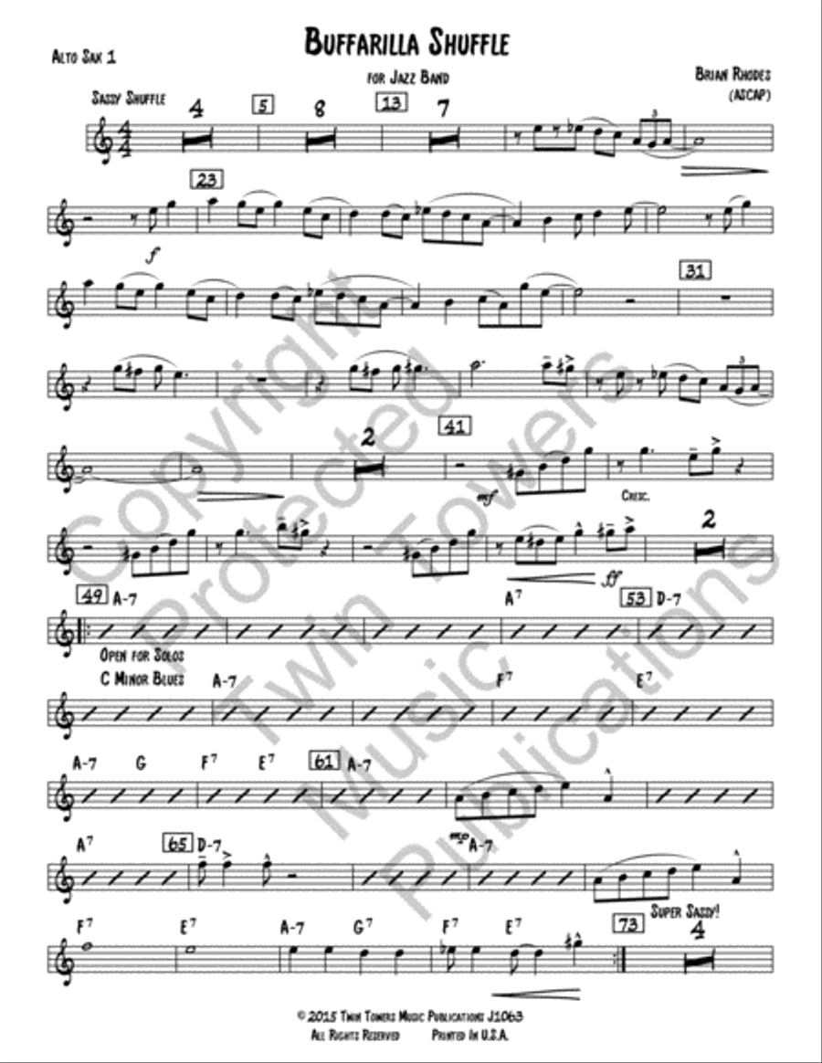 Buffarilla Shuffle Jazz Ensemble scores gallery preview page 22