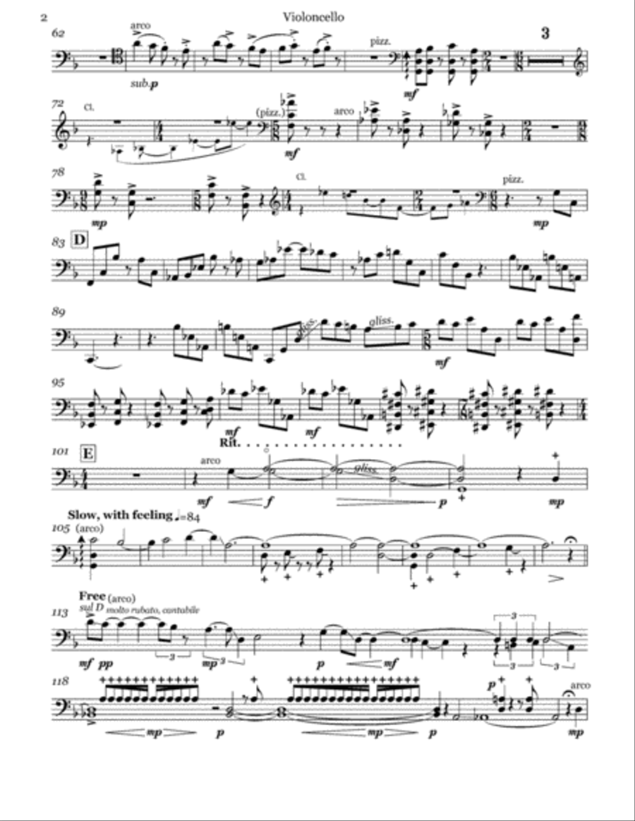 Trio (Cello Part) Cello Solo scores gallery preview page 2