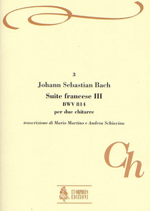 Book cover for French Suite No. 3 BWV 814 for 2 Guitars