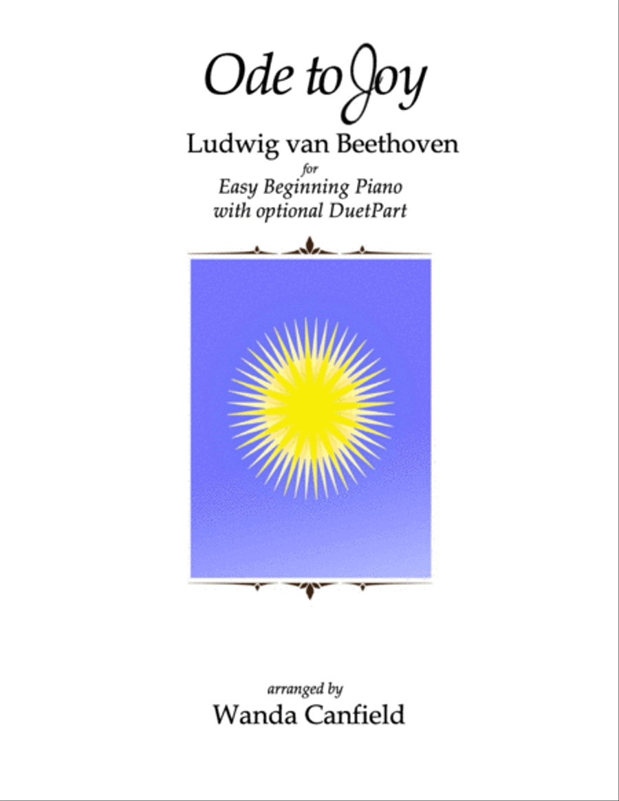 Ode to Joy Easy Piano scores gallery preview page 1