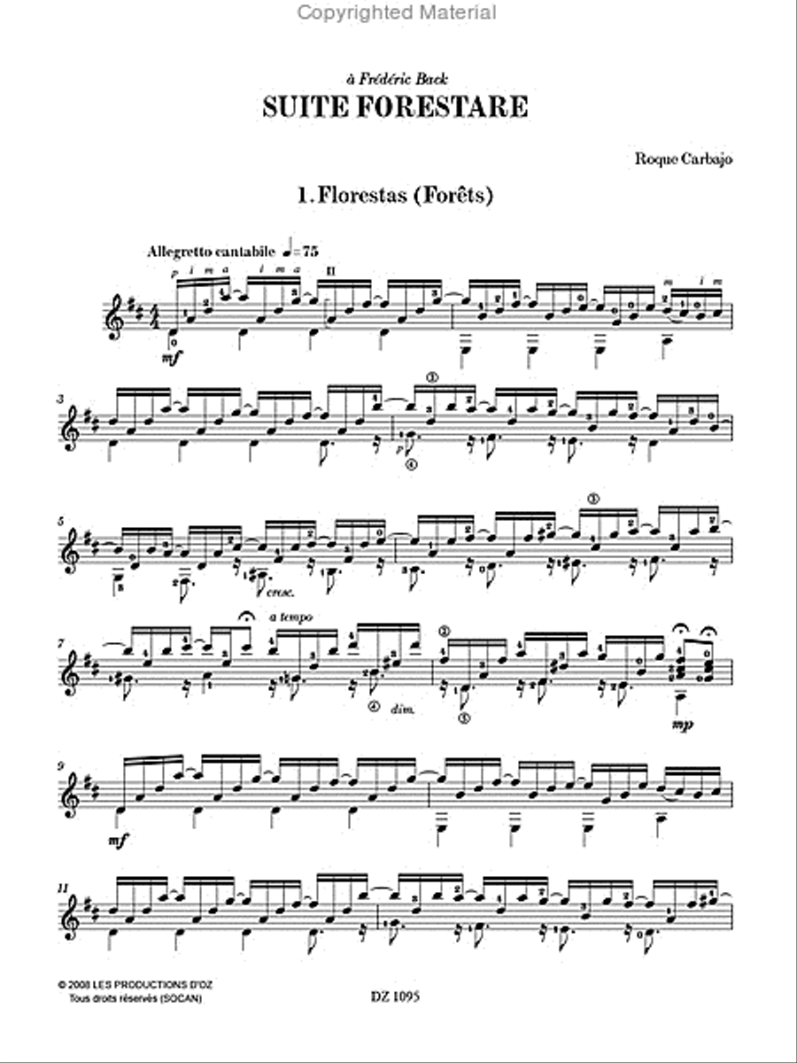 Suite Forestare Classical Guitar scores gallery preview page 2