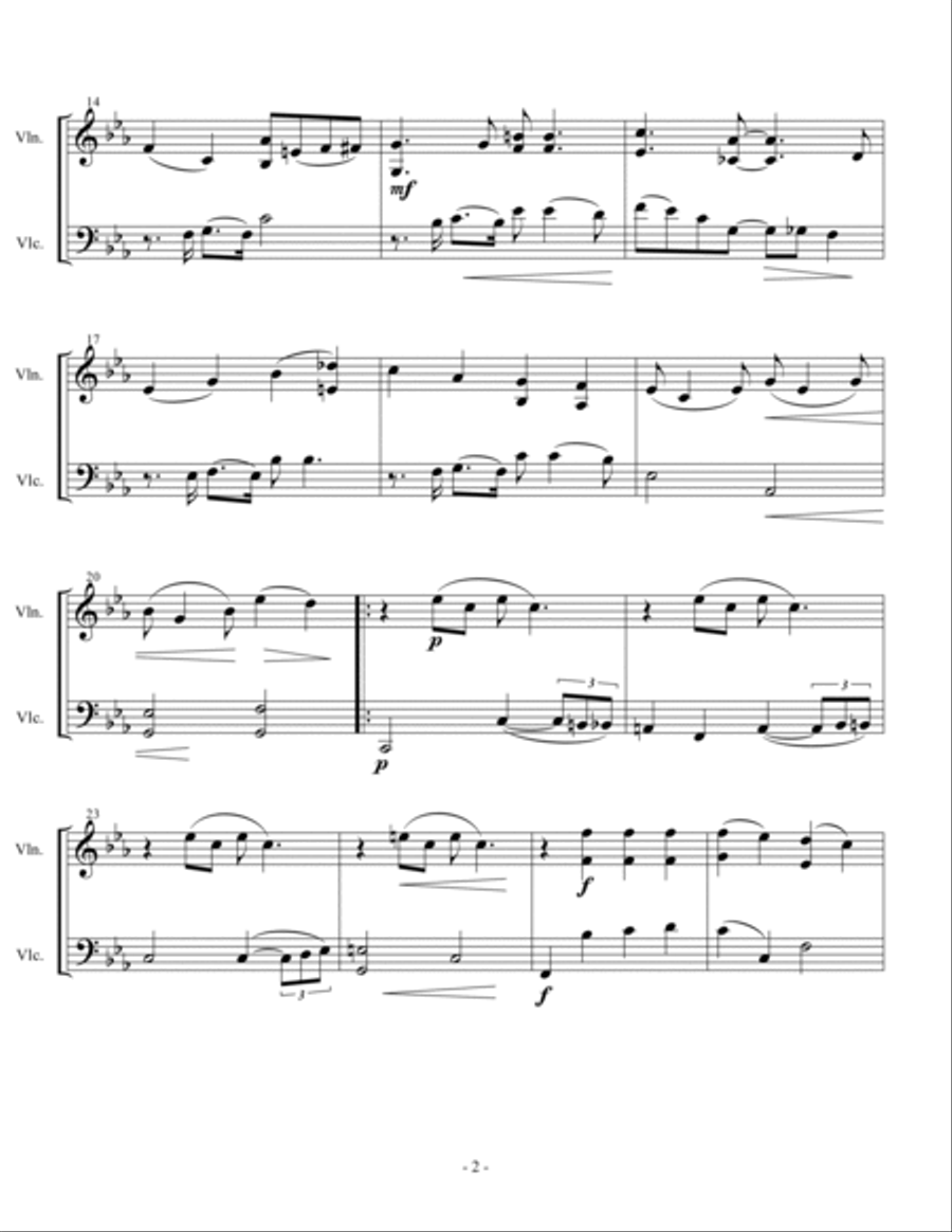 Ain't Misbehavin' Ain't Misbehavin' String Duet scores gallery preview page 3