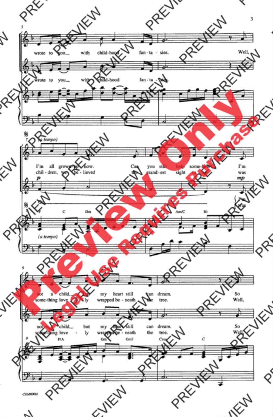 Grown Up Christmas List 2-Part scores gallery preview page 3
