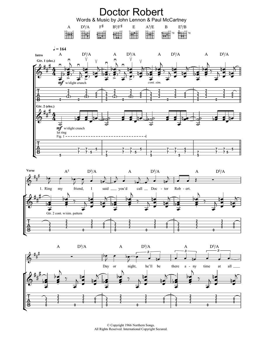 Doctor Robert (Or Dr Robert - Optional) Acoustic Guitar scores gallery preview page 1