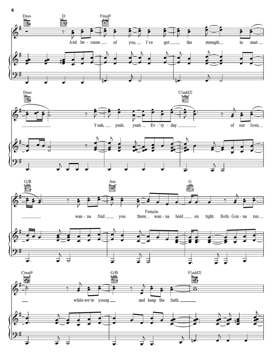 Everyday Piano, Vocal, Guitar scores gallery preview page 6