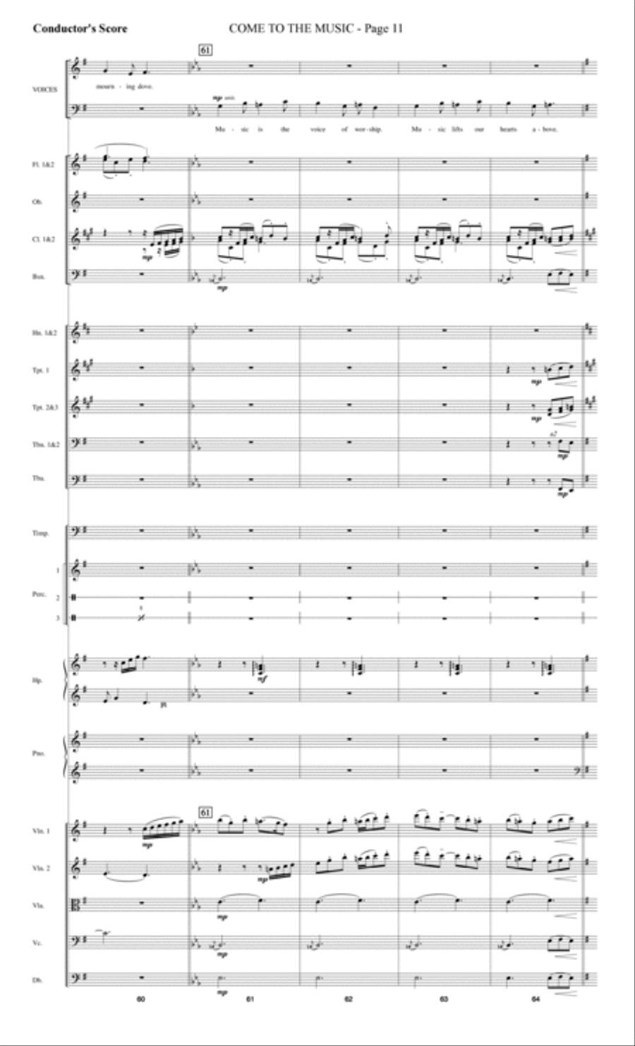 Come to the Music - Score Choir scores gallery preview page 11