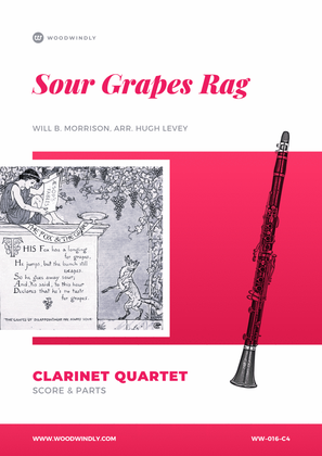 Book cover for Sour Grapes Rag - Will Morrison - Clarinet Quartet