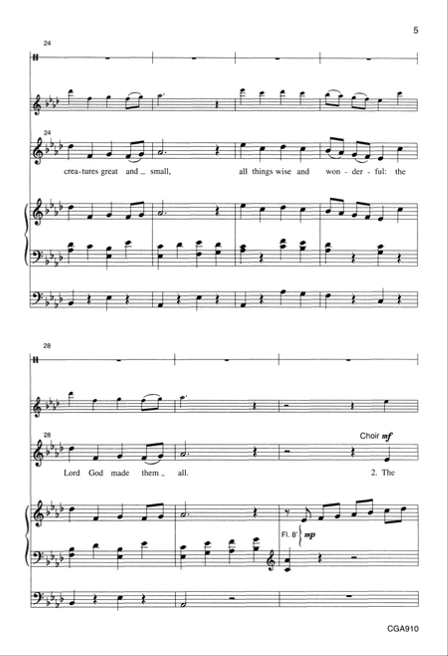 All Things Bright and Beautiful (arr. Ferguson) Choir scores gallery preview page 5