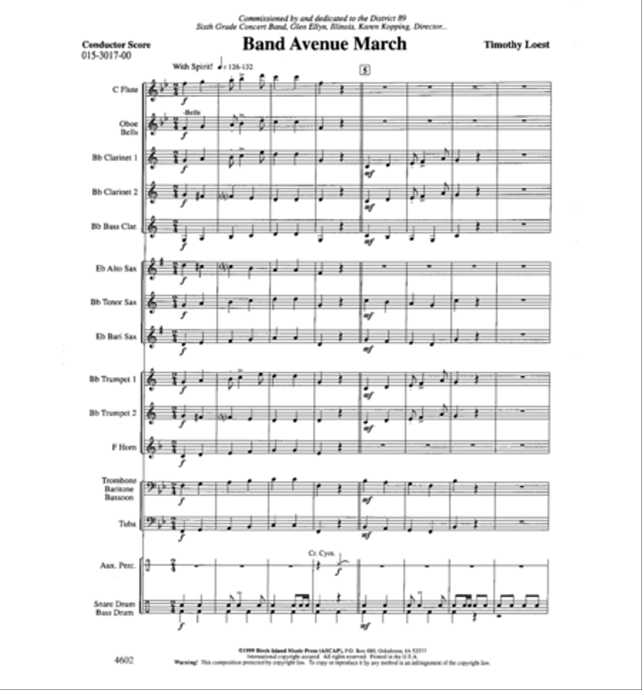 Band Avenue Band Avenue Concert Band scores gallery preview page 2