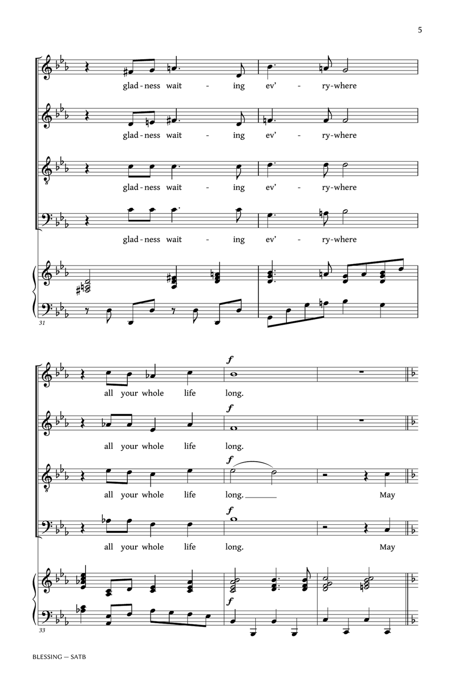 Blessing 4-Part scores gallery preview page 5