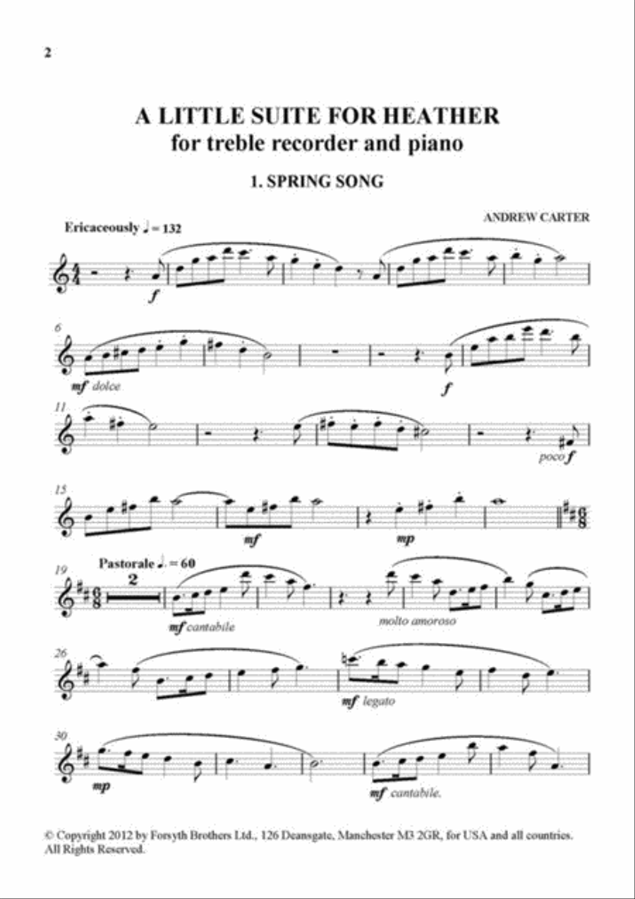 A Little Suite for Heather Alto Recorder scores gallery preview page 2